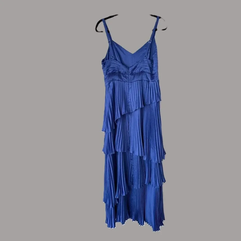 Abercrombie & Fitch Giselle Pleated Tiered Maxi Dress Sz Large TALL NWT